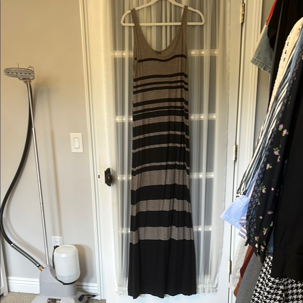 Vince Striped Sleeveless Maxi Dress